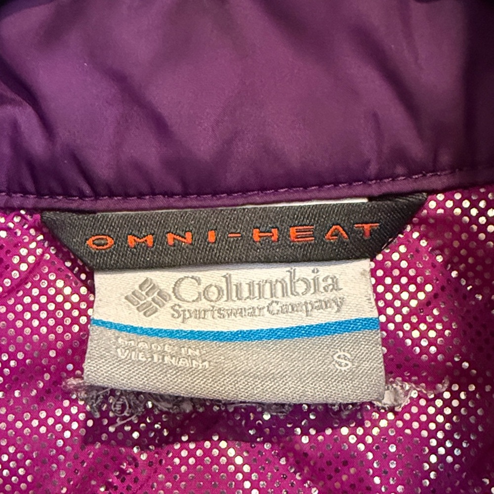 Columbia Violet Purple Quilted Omni heat vest Athletic Running Chic Playful - Picture 2 of 6